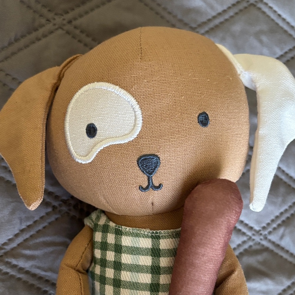 Hearth & Hand with Magnolia Cute Plush Baseball Bat Ball Dog Pal Toy Target Tan - Picture 5 of 12